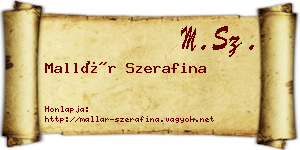 Mallár Szerafina névjegykártya